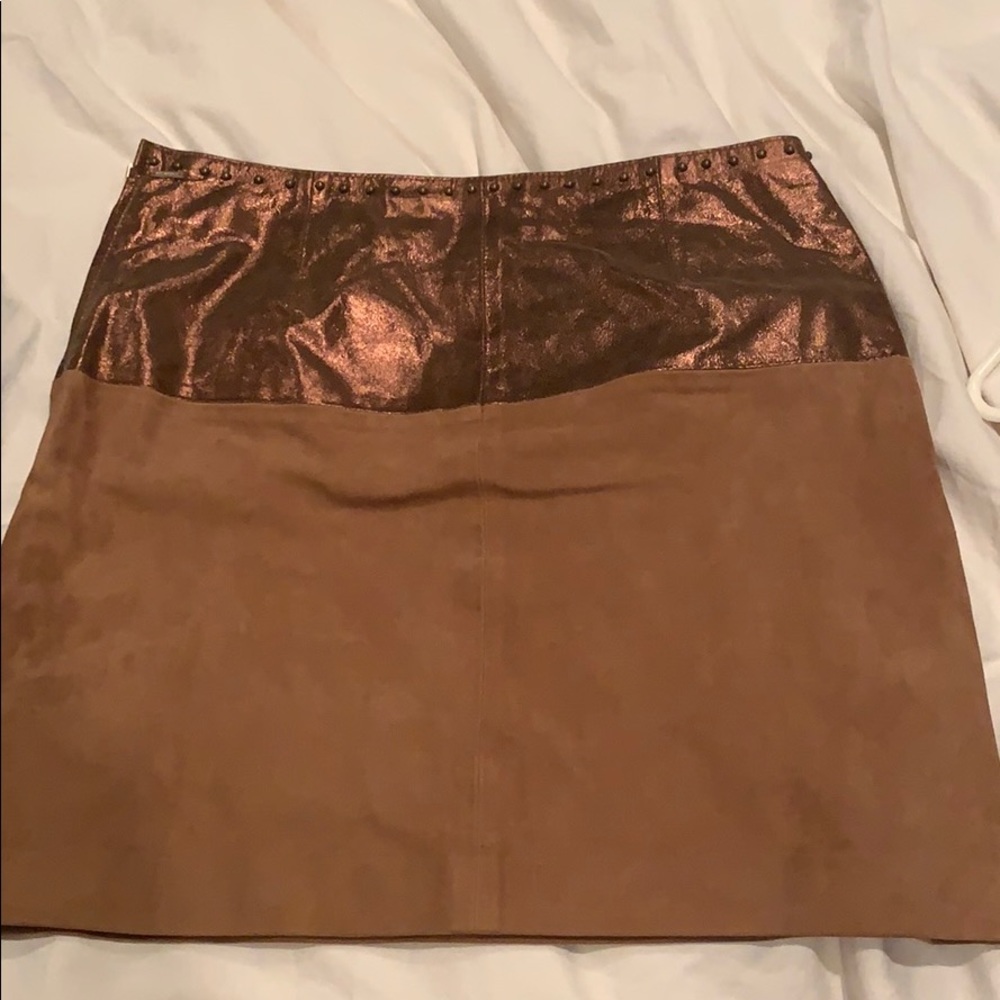 Suede brown skirt